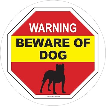 beware of dog decal