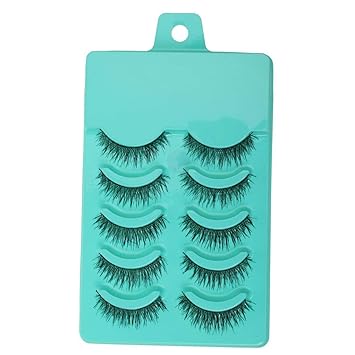 Electomania 5 Pairs Fashion Beauty Makeup Handmade False Eyelashes Messy Cross Style