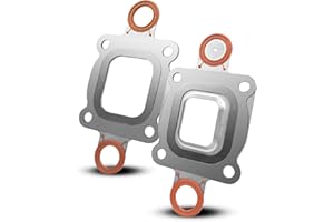 QLZOZB 2 Pcs Exhaust Manifold Elbow Riser Gasket Fit for Dry Joint 4.3L 5.0L 5.7L V6 V8 Engines Replace 27-864850A02 27-864547A02 18-0722