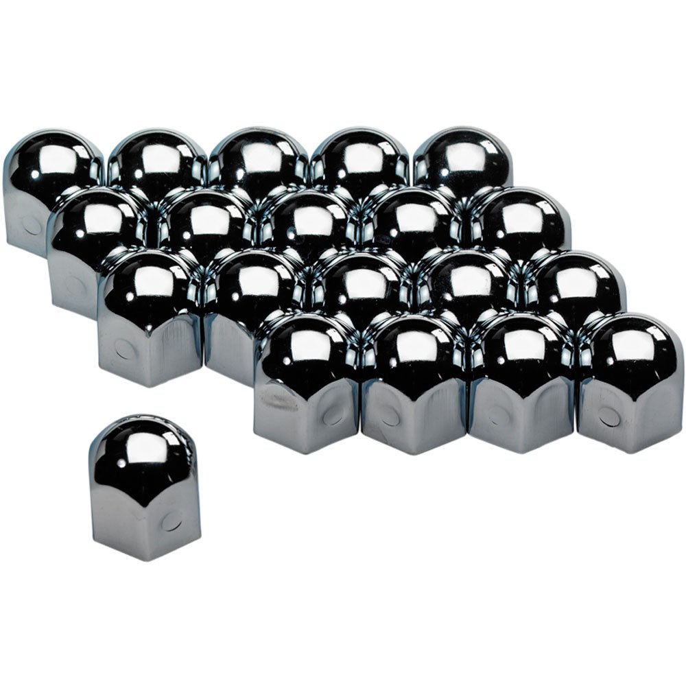 AutoStyle Set universal wheel nut/bolt covers - Chrome Steel - 19mm - set of 20 pieces