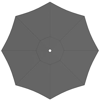paramondo Sonnenschirm Bespannung ink. Air Vent für interpara Sonnenschirm (3,5m / rund), grau