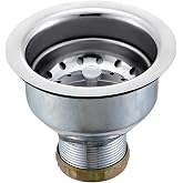 Jeyidura 3.5" Kitchen Sink Deep Cup Drain Strainer with Leak-Proof Gasket | 304 stainless steel| Deep cup holds more debris | Fit 3.5" opening kitchen sinks | Enhance size with 4.5"W x 4"H