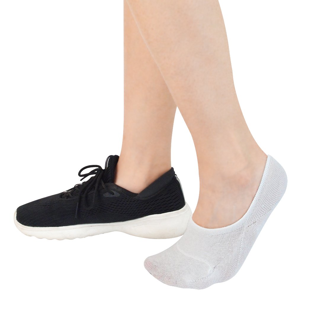 Miayon 12 Pairs Women Casual Socks Low Cut Invisible Socks Pure Cotton Anti-Sliped Boat Socks for Women