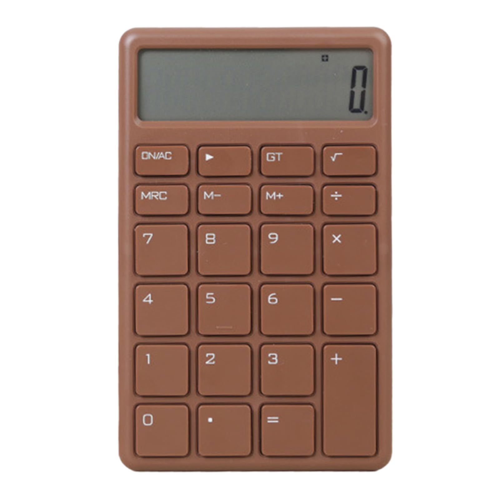 Small Calculator, Basic Kids Calculator, Mini Calculator Quiet LCD Display Prevent Slip Portable Small Calculator for Office Store Home (Brown)