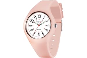 PINDOWS Nurse Watch for Nurses, Doctors, Medical Professionals, Students, Easy to Read Waterproof Women's Men Medical Watch Luminous Dial 12/24 Hour Display, Soft Breathable Silicone Band Replaceable.
