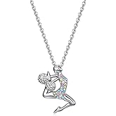 Cheerleader Gifts for Girls,Rainbow Cheerleader Necklace Cheerleading Girl Jewelry Pendant,Sport Cheer Accessories Birthday Gifts for Girls Daughter