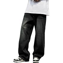 LuminBlaze Baggy Jeans for Men Y2K Streetwear Vintage Wide