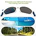 Torege Polarized Sports Sunglasses For Men Women Cycling Running Fishing Driving Baseball Golf TR90 Unbreakable Frame TR010 (White&blue)
