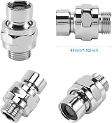 Hausdec Brass Chrome Universal 1/2 Inch Shower Head Swivel Ball Joint view 5