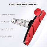AGPTEK V Brake Pads 70mm 4 Pairs for MTB Shimano Tektro Avid Clarks Sram XLC Red view 3