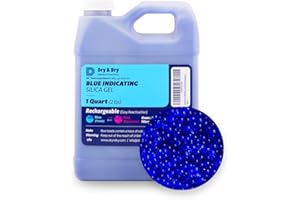 Dry & Dry Blue Indicating Silica Gel Beads Desiccants (Industry Standard 3-5 mm) - Reusable Desiccant Beads Silica Beads(Blue to Pink) - 2 lbs