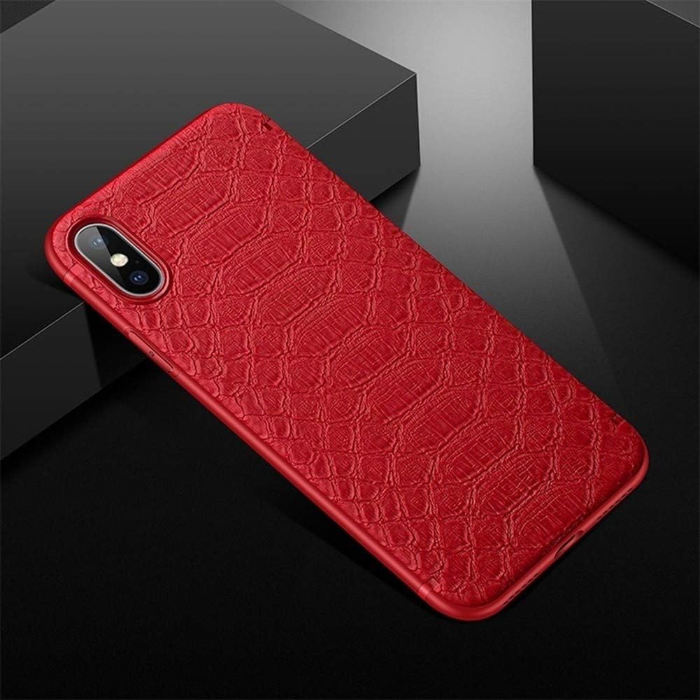ZIXIXI Texture Magnetic Case for iPhone XR XS MAX X 8 7 6 6s Plus 11 Pro Max Built-in Magnet Plate Leather Back Cover Coque (Color : Red, Material : for iPhone 11)