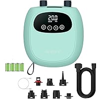 dwndpump Electric Paddle Board Pump, Rechargeable 20 PSI SUP Pump, Dual-Stage Inflation and Deflation Sup Air Pump, Electric 