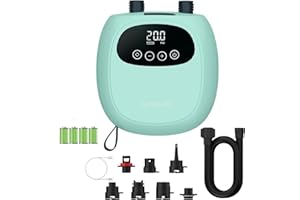dwndpump Electric Paddle Board Pump, Rechargeable 20PSI SUP Pump, Dual-Stage Inflation and Deflation Sup Air Pump, Portable Electric Pump for Kayaks, Wind Wings, SUPs