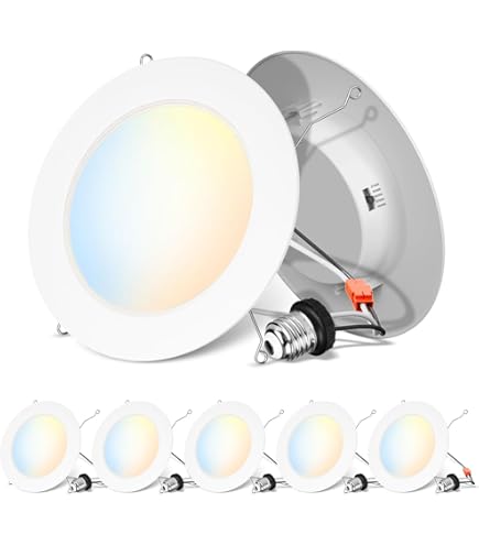 Sunco 4-Pack 4" Flat Retrofit LED Downlight - 800 Lumens, 10W, Selectable CCT (2700K-6000K), Dimmable, ETL Certified - View #2