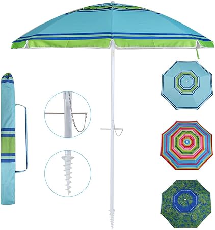 beach umbrella with spf protection