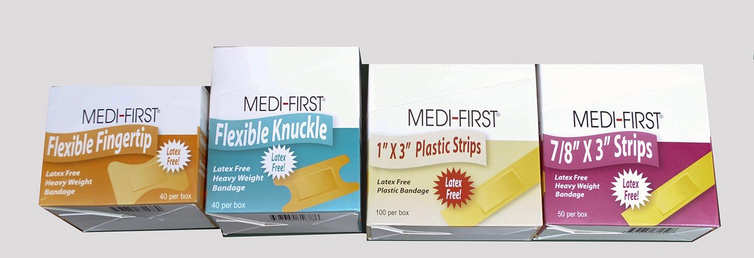 Medique 745M1, 3-Shelf Industrial First Aid Cabinet, Filled - First Aid Kits - 