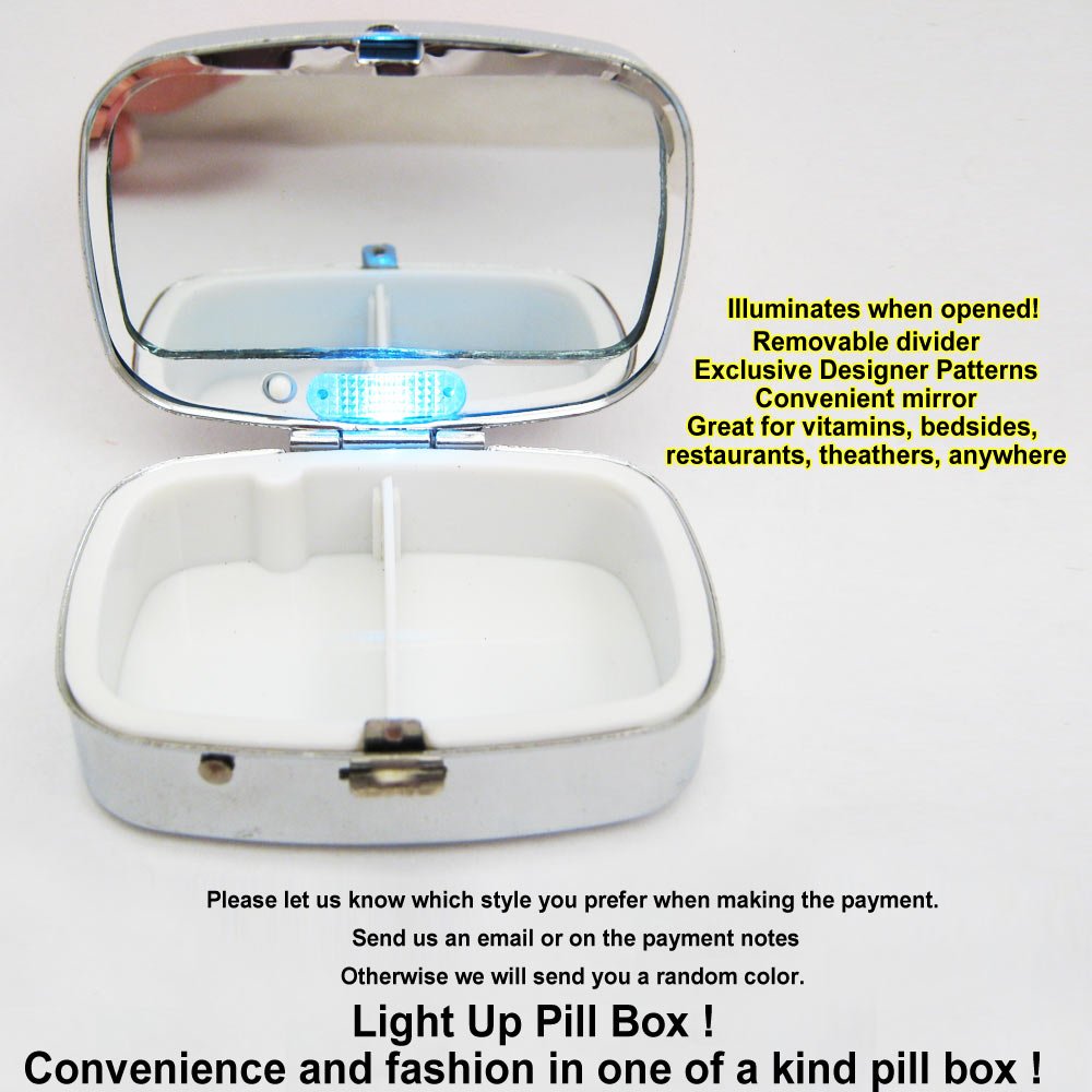 Light Up Led Pill Box Medicine Drug Container Case Holder Pillbox