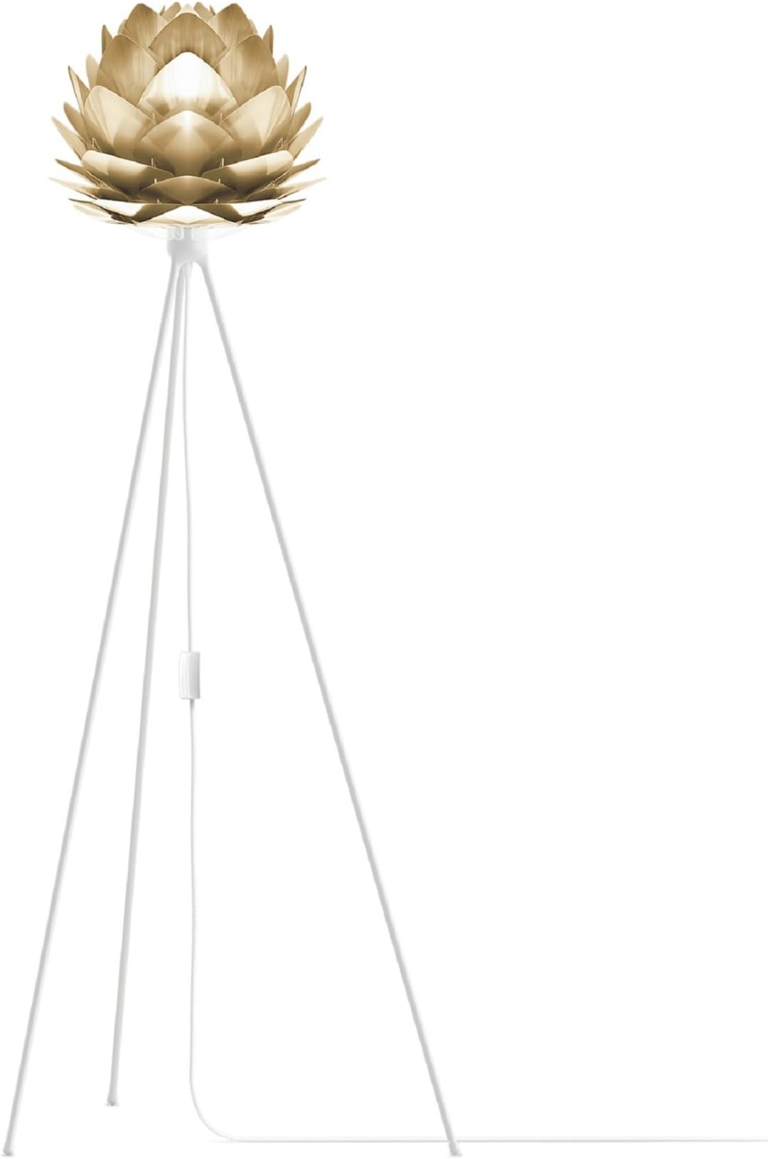 Vita Copenhagen Silvia Tripod Floor Lamp - Brushed Brass Silvia Mini/White Tripod