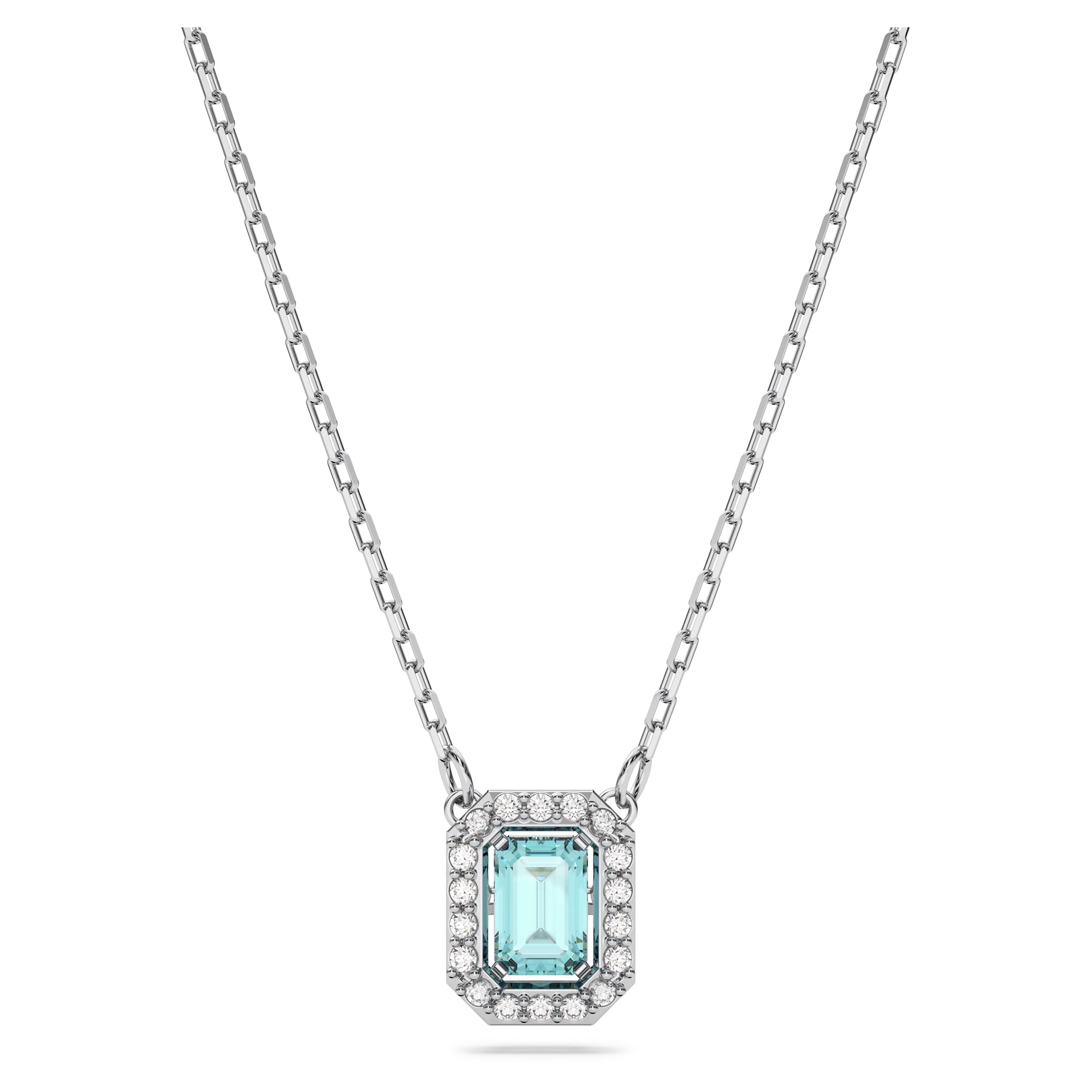Swarovski Millenia Pendant Necklace, Mint Coloured Crystal in a Rhodium Plated Setting, from the Millenia Collection