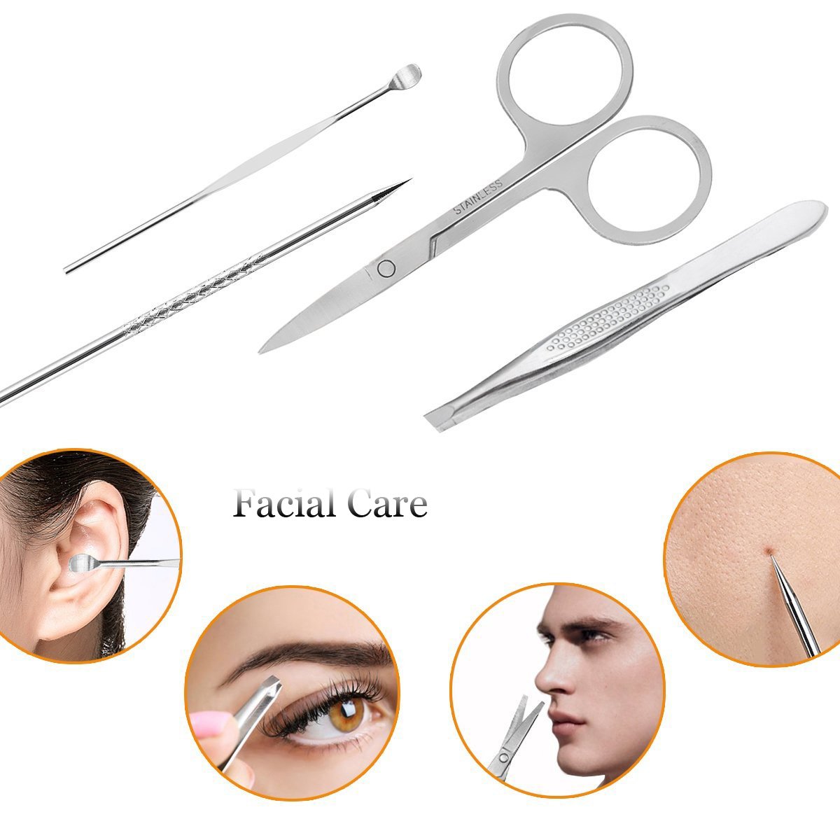 Keiby Citom Professional Stainless Steel Nail Clipper Set Nail Tools Manicure & Pedicure Set of 12pcs - Travel & Grooming Kit with Luxurious Case (Coffee) : Beauty