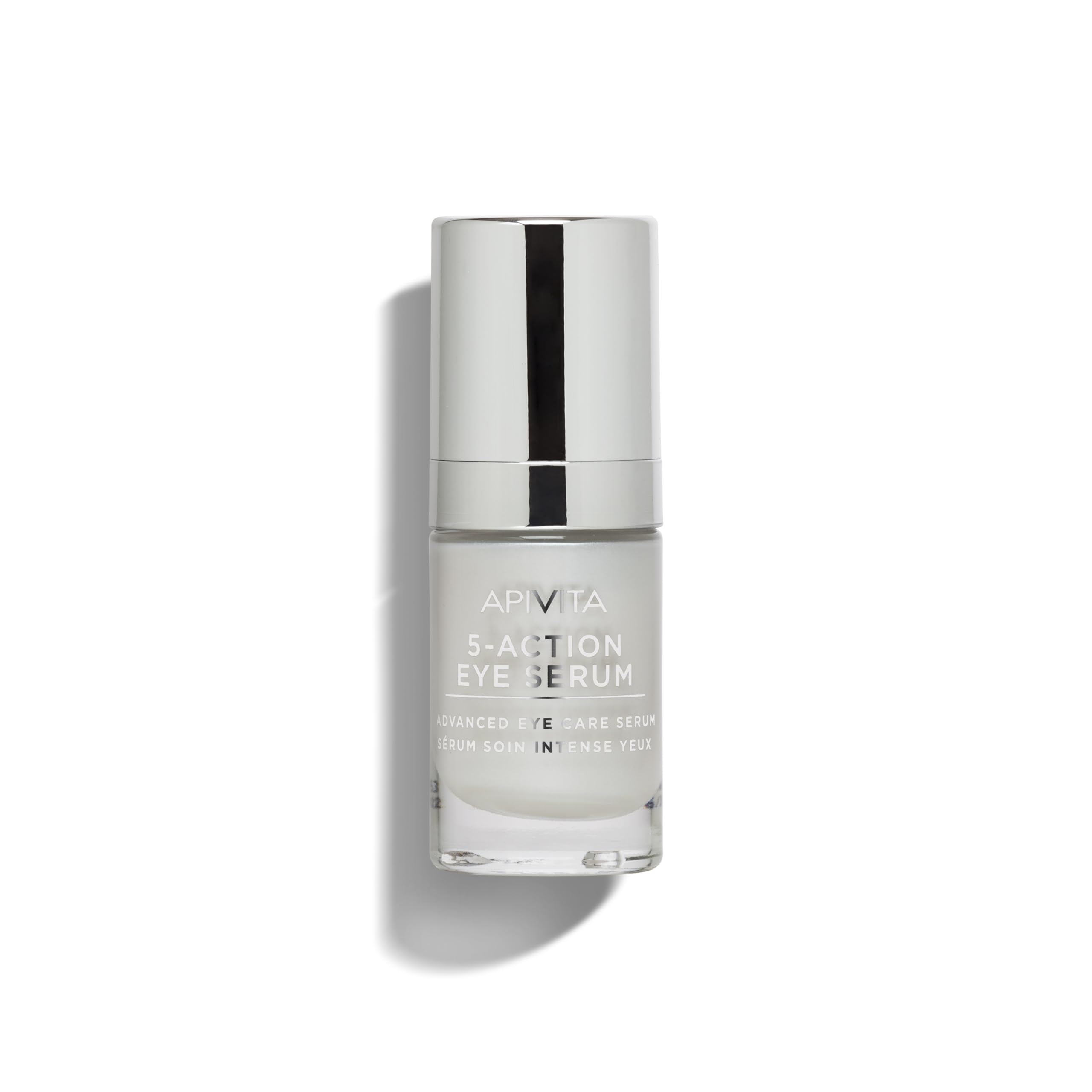 Apivita 5 Action Eye Serum 15ml - Creamy Anti-Aging Eye Serum with Propolis & White Lily - Fights Dark Circles and Fine Lines Around the Eyes - Advanced Care for the Eye Area