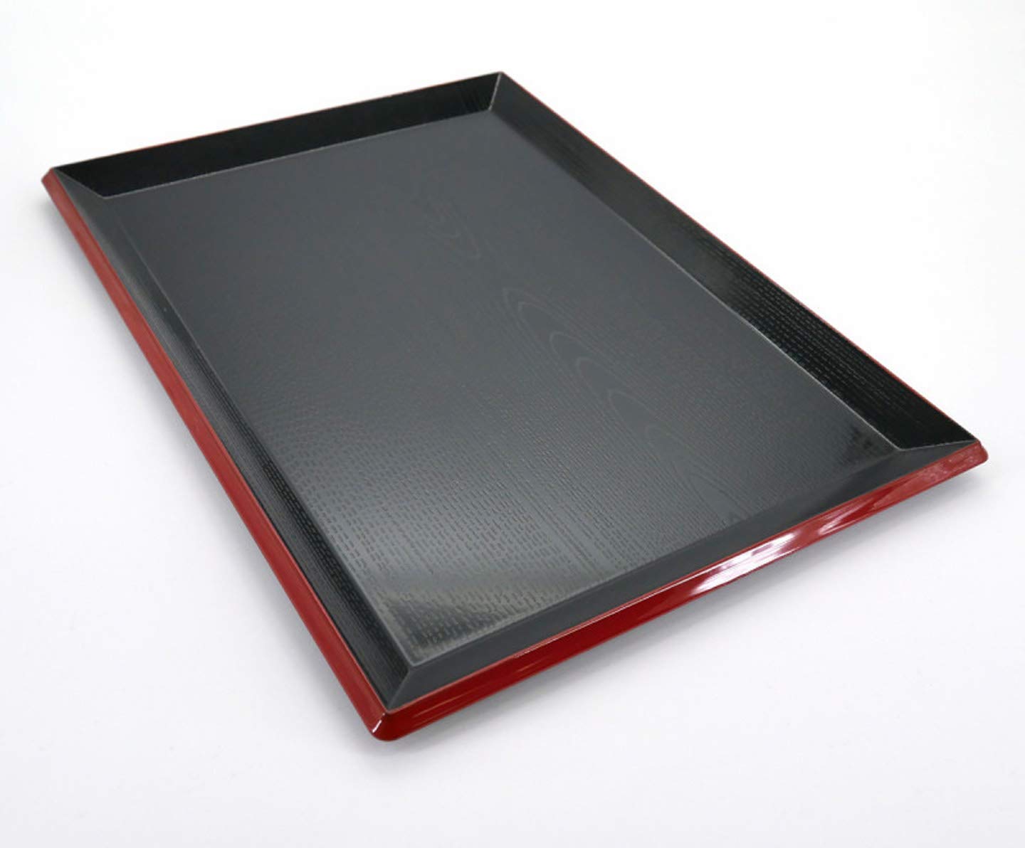 Happy Sales, Japanese Sushi Tray Lunch Box Bento box Traditional Plastic Lacquered Box for Restaurant or Home Made in Japan (LargeTray15L)