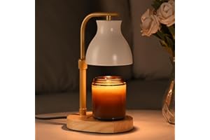 SOKCVSEA Candle Warmer Lamp Christmas Gifts- Birthday Gifts for Women Mom, House Warming Gifts New Home Decor Modern Farmhouse Decor, Candle Warmer with Timer Wax Melt F.White Gold