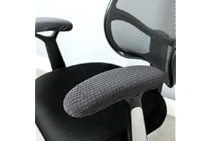 Guwewu Office Chair Arm Covers, 2 Pieces Elastic Armrest Cover, Suitable for Various Sizes of Computer Chair and Armchair (Dark Gray)