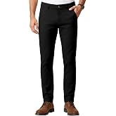 WULFUL Men's Dress Pants Slim Fit Skinny Stretch Flat Front Slacks Trousers | Super Stretchy, 30/32 Inseam, Wrinkle Free, Comfy Pants Formal Casual