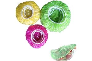 Armastuse Elastic Food Storage Covers,60 Pcs Reusable Bowl Covers With Elastic, Plastic Food Storage Cover,For Family Outdoor