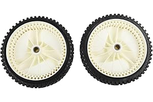 VRTYVEYBB 8 Inch Front Drive Wheels for Lawn Mowers – Replacement Wheel Set (2-Pack), For CRAFTSMAN Models 917370431 & 917370