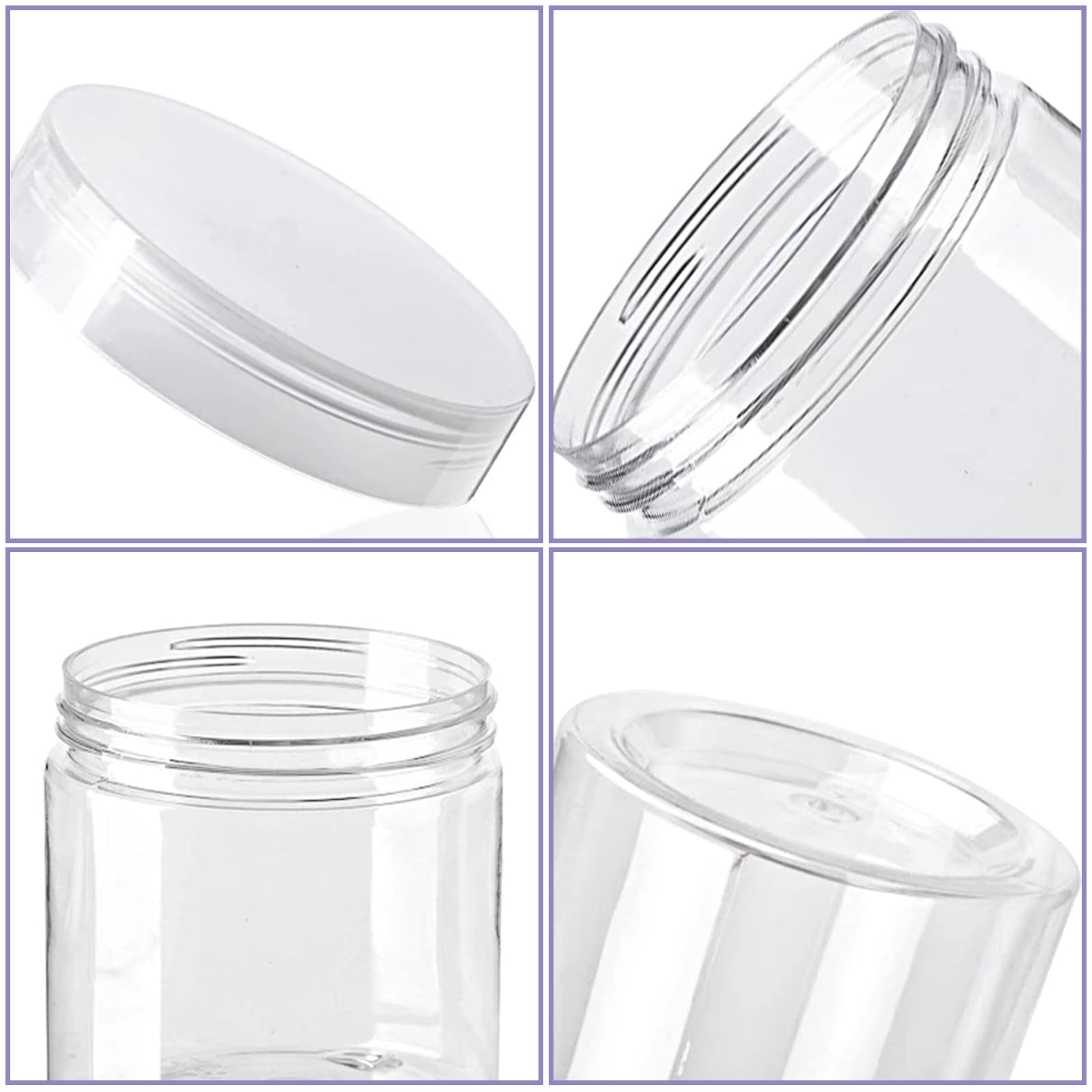 Mua 20 Pack 4oz Clear Plastic Jars with Lids,Wide-Mouth Refillable ...