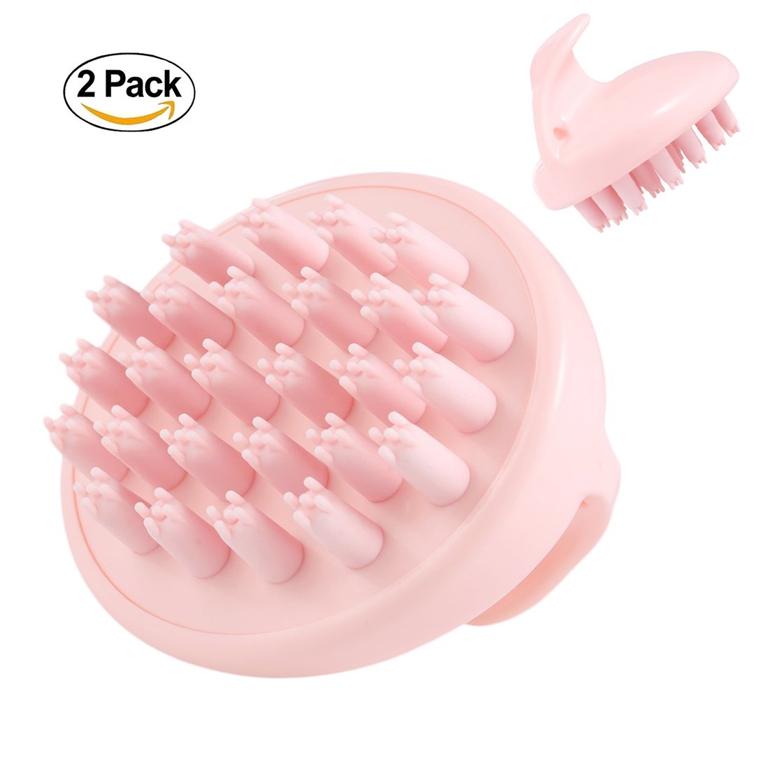 Hair Scalp Massager Shampoo Brush Head massager(2-Piece Kit) Cellulite Massager Silicone Scrubber