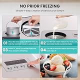 Acmenjoy 2L Ice Cream Maker with Compressor 3 in 1 No Pre-Freeze view 7