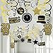 30 Pcs New Year Hanging Swirl Decorations Party Swirls Hanging Steamers Foil Hanging Ceiling Décor Swirl Streamers with Assorted Cutouts for New Year's Eve Holiday Party Supplies Photo Booth Backdrop