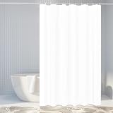 Miorkly Shower Curtain White 180x180 cm Waterproof 12 Hooks Anti-Mould view 2