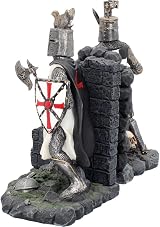 Nemesis Now The Duel Bookends 24cm Grey Hand-Painted Resin Decor view 3