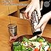 Premium Pepper Grinder, Heavy Duty Glass Jar with Stainless Steel Adjustable Ceramic Salt Grinder, Make your food Great Again!
