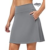 IUGA 20" Golf Skorts for Women with Pockets Tummy Control Knee Length Athletic Tennis Skirts for Women High Waisted Casual