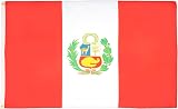 AZ FLAG Peru Flag 3x5 ft 100D Polyester with 2 Brass Grommets