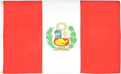 AZ FLAG Peru Flag 3x5 ft 100D Polyester with 2 Brass Grommets