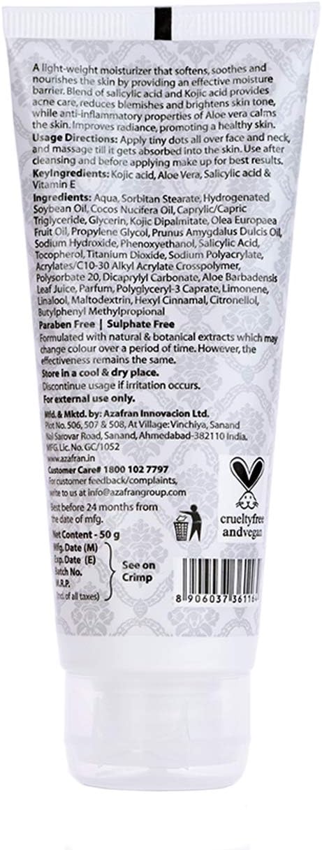 Azafran Organics Daily 3-In-1 Moisturizer Lightweight Face Cream Reduce Dark Spot Anti-Wrinkle - 50 g, 50 g (Pack of 1) - Image 3
