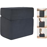 Adjustable Foot Rest for Under Desk At Work - 3-in-1 Ergonomic Foot Stool with Zipper Connection, 6.3"/11.8"/16" Height Adjustable for Office, Home &amp; Gaming (Black)