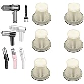 Feenynic 6Pack Hepa Filters Replacement Compatible with Auloea V01/V06/V01pro/V06pro Portable Mini Car Vacuum. Washable Filters Work with Auloea Handheld Vacuum Cordless.(Filters Only)