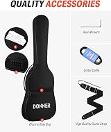 Donner LP Electric Guitar Kit Full Size 39 Inch with Bag Strap Cable Black view 8