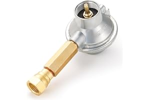 CATILON 1LB Grill Regulator with 3/8" Female Flare Adapter, Low Pressure Grill Control Valve, Camping Grills to Propane Stove to 1LB Cylinder Tank
