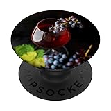 Red Wine Glass With Cabernet Sauvignon Grapes