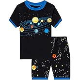 Akyzic Little Boy Short Pajamas Sets for Toddler Sleepwear Summer 2 Piece kids Pjs 2-7T