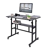 AIZ Mobile Standing Desk, Adjustable Computer Desk